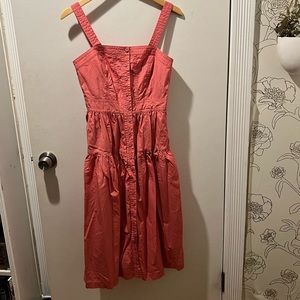 Petite midi pink banana republic dress
